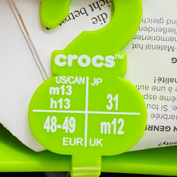 Crocs Sandals Classic Cozzzy Men's Black White Marble Tie Dye Slide Size 13 - Picture 9 of 13